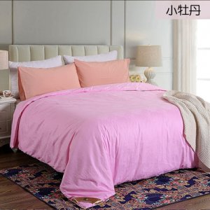 富安牡丹紅家紡夏季空調(diào)被 100%桑蠶絲夏涼被夏天雙人薄被子被芯