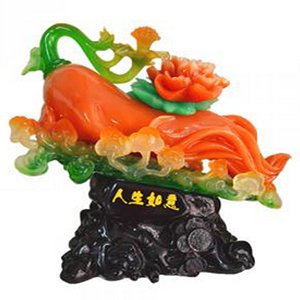 人生如意 人生如意擺件人參玉白菜工藝品家居裝飾品室內(nèi)客廳裝飾品禮品風(fēng)水