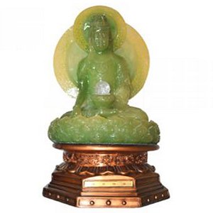 中玉觀音 南海三面觀音 工藝品擺件家居 開光觀音菩薩佛像擺設(shè)