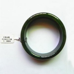 天地精髓和田玉手鐲 翡翠手鐲玉鐲通透飄花玉石手鐲冰種飄綠翡翠鐲子玉手鐲